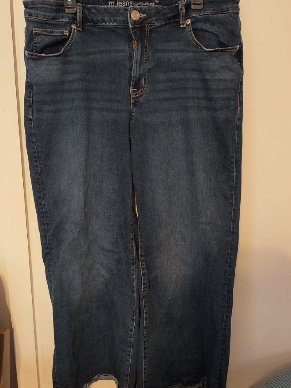 Maurices Dark Wash High Rise Wide Leg Jeans